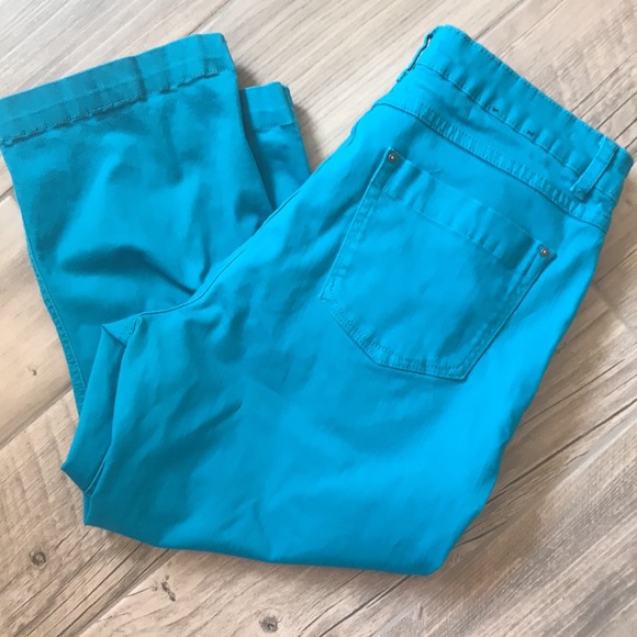 Blue capris from FDJ Olivia style size 12 - Picture 4 of 4